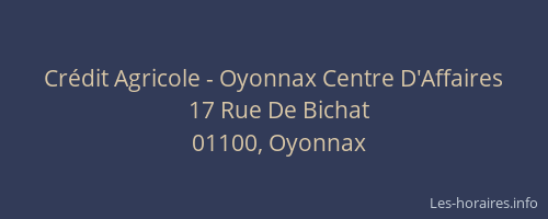 Crédit Agricole - Oyonnax Centre D'Affaires