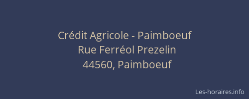 Crédit Agricole - Paimboeuf