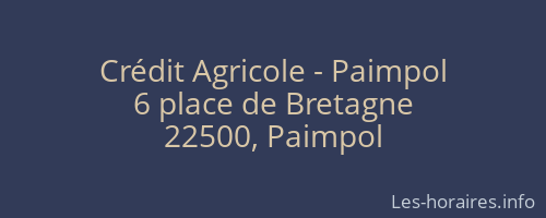 Crédit Agricole - Paimpol