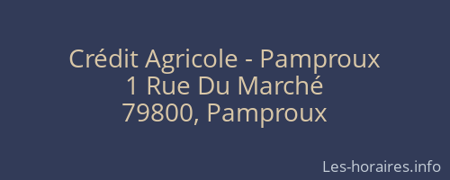 Crédit Agricole - Pamproux