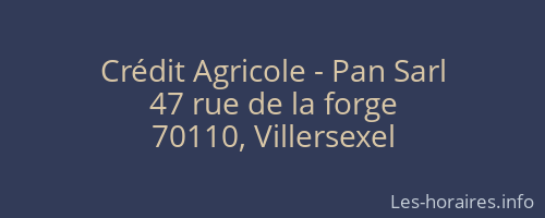 Crédit Agricole - Pan Sarl
