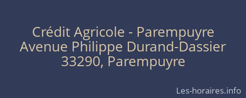 Crédit Agricole - Parempuyre