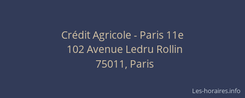Crédit Agricole - Paris 11e