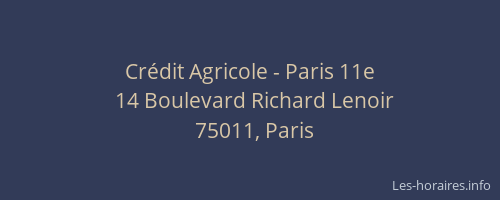 Crédit Agricole - Paris 11e