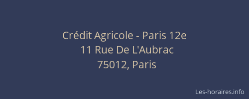 Crédit Agricole - Paris 12e