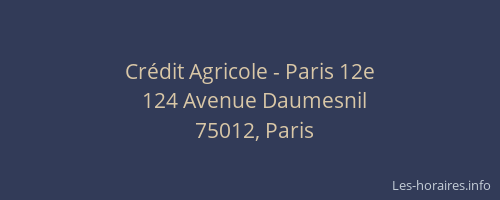Crédit Agricole - Paris 12e