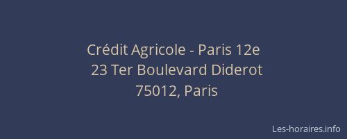 Crédit Agricole - Paris 12e