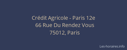 Crédit Agricole - Paris 12e