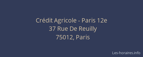 Crédit Agricole - Paris 12e