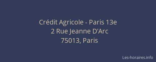 Crédit Agricole - Paris 13e