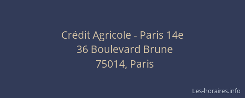 Crédit Agricole - Paris 14e