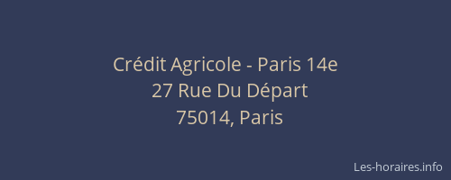 Crédit Agricole - Paris 14e