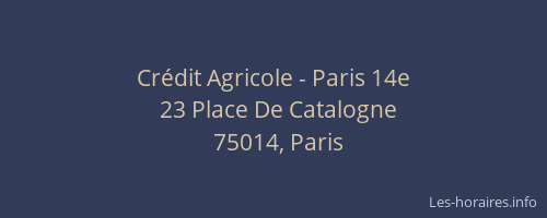 Crédit Agricole - Paris 14e