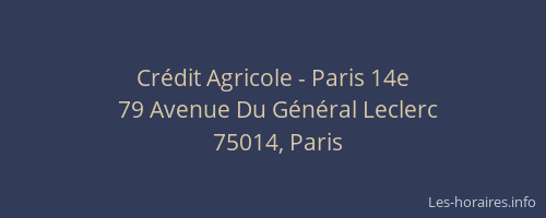Crédit Agricole - Paris 14e