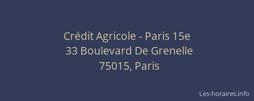 Crédit Agricole - Paris 15e