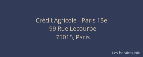 Crédit Agricole - Paris 15e