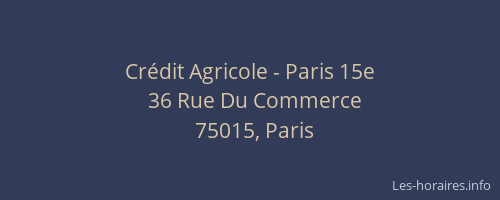 Crédit Agricole - Paris 15e
