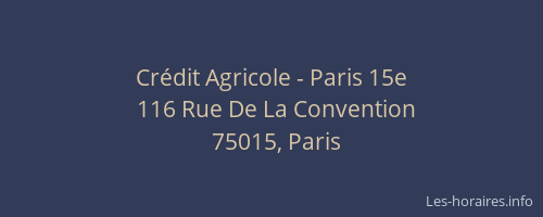 Crédit Agricole - Paris 15e