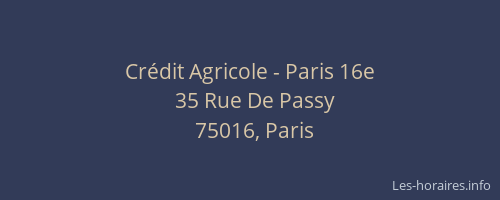 Crédit Agricole - Paris 16e