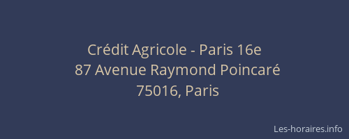 Crédit Agricole - Paris 16e