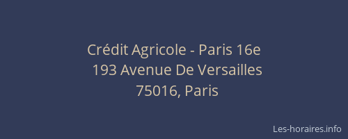 Crédit Agricole - Paris 16e