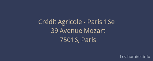 Crédit Agricole - Paris 16e