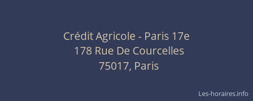 Crédit Agricole - Paris 17e