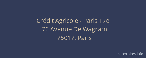 Crédit Agricole - Paris 17e