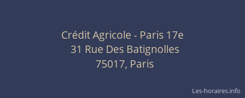 Crédit Agricole - Paris 17e