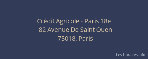 Crédit Agricole - Paris 18e