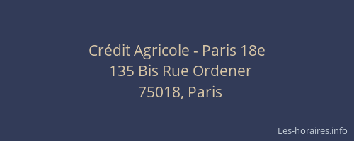 Crédit Agricole - Paris 18e