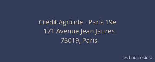 Crédit Agricole - Paris 19e