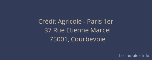 Crédit Agricole - Paris 1er