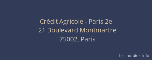 Crédit Agricole - Paris 2e