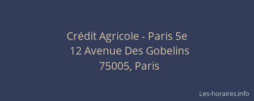 Crédit Agricole - Paris 5e