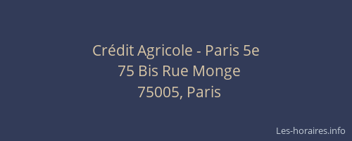 Crédit Agricole - Paris 5e