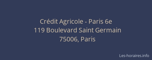 Crédit Agricole - Paris 6e