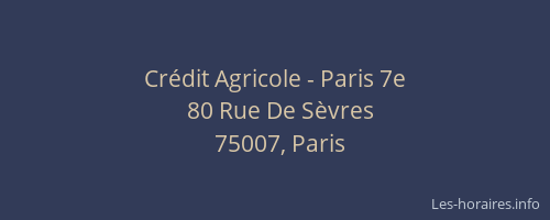 Crédit Agricole - Paris 7e