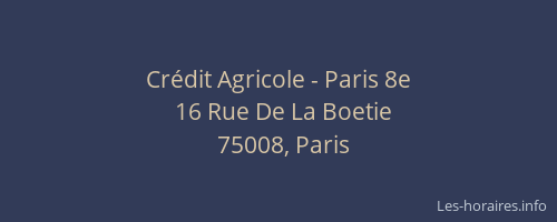 Crédit Agricole - Paris 8e