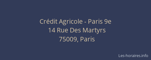 Crédit Agricole - Paris 9e
