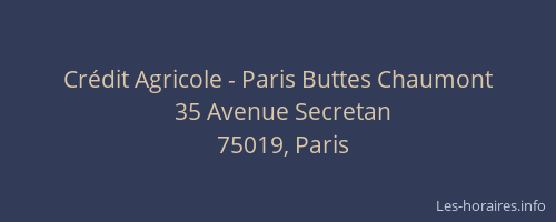 Crédit Agricole - Paris Buttes Chaumont