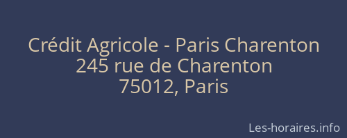 Crédit Agricole - Paris Charenton