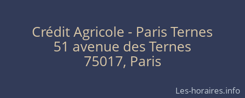 Crédit Agricole - Paris Ternes