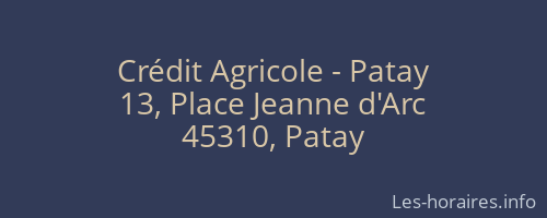 Crédit Agricole - Patay