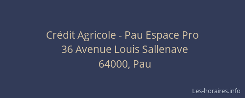 Crédit Agricole - Pau Espace Pro