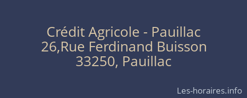 Crédit Agricole - Pauillac