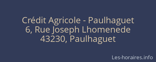 Crédit Agricole - Paulhaguet