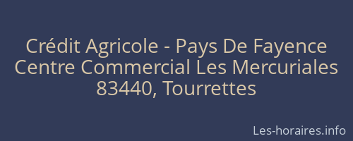 Crédit Agricole - Pays De Fayence