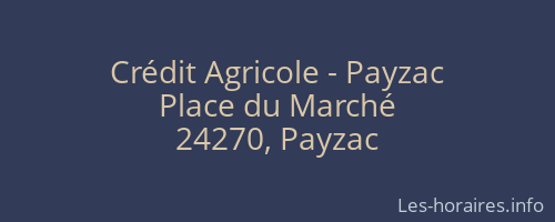 Crédit Agricole - Payzac