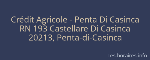 Crédit Agricole - Penta Di Casinca